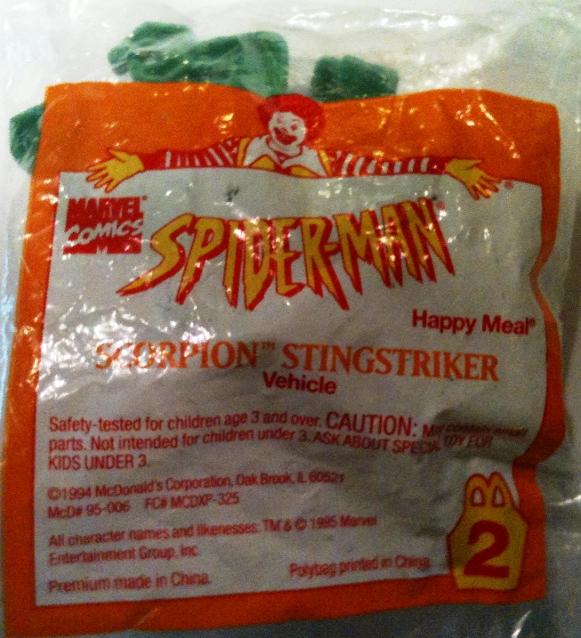 McDonalds 1995 Amazing Spider-Man Scorpion Stingstriker