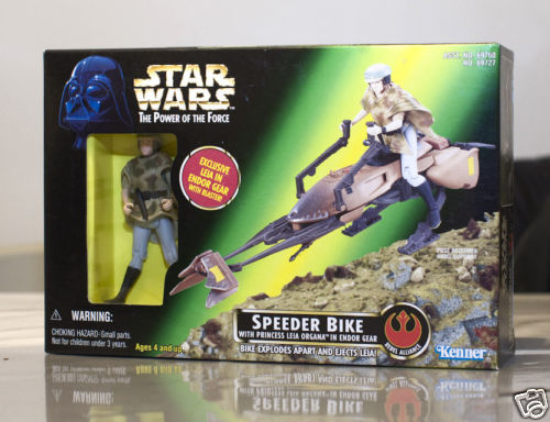 Speeder Bike with Princess Leia Organa in Endor Gear